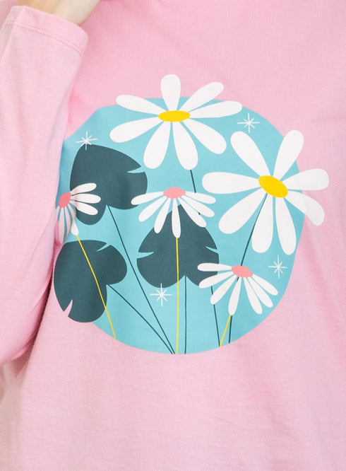 Pink Printed Long - Sleeve Design 19 - Khotwh